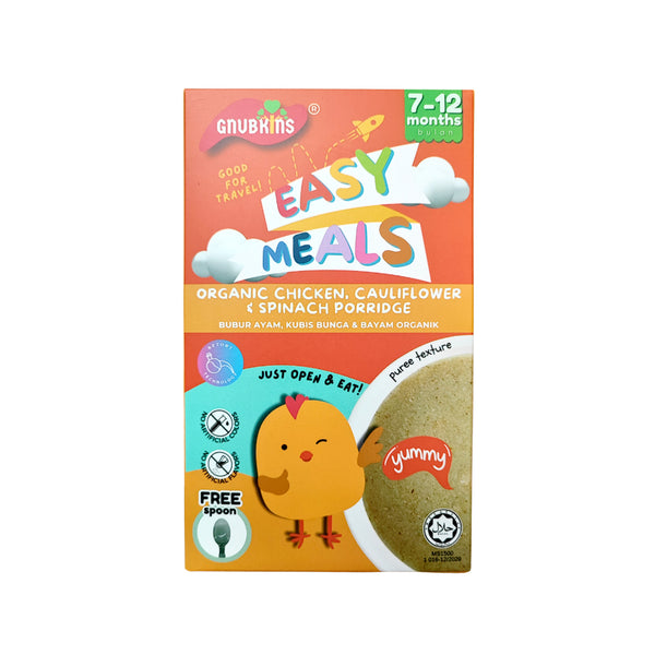 Gnubkin Organic Chicken, Cauliflower & Spinach Baby Porridge 80g