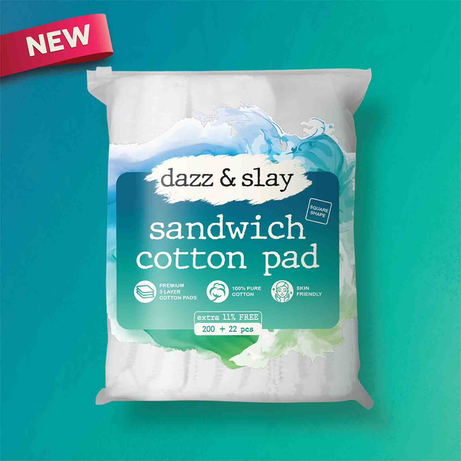 Dazz and Slay Sandwich Cotton Pad (Square)