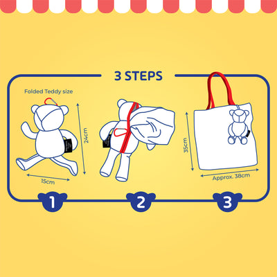 JS Premium Teddy Bag Bluebell