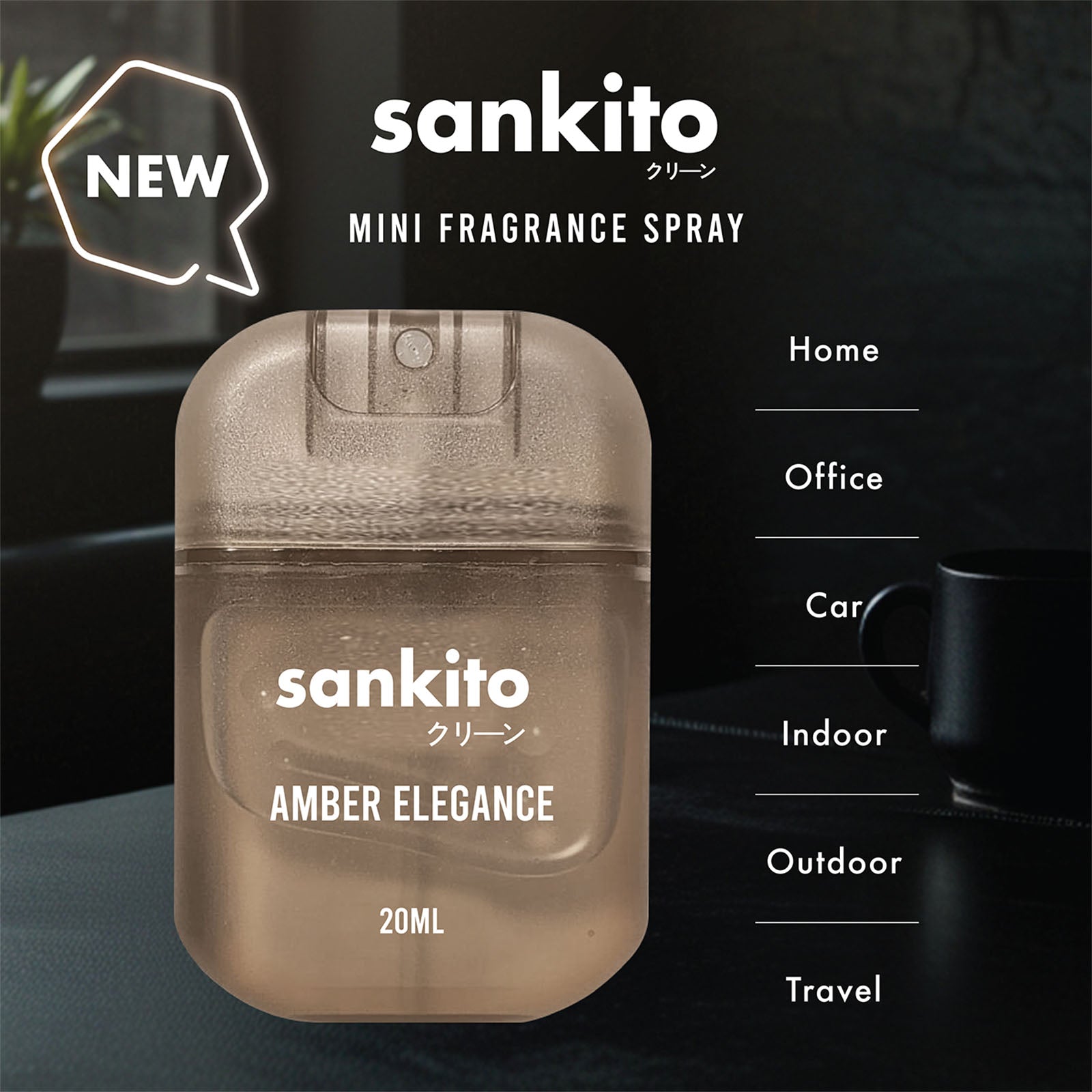 Sankito Mini Fragrance Spray - Amber Elegance 20ml
