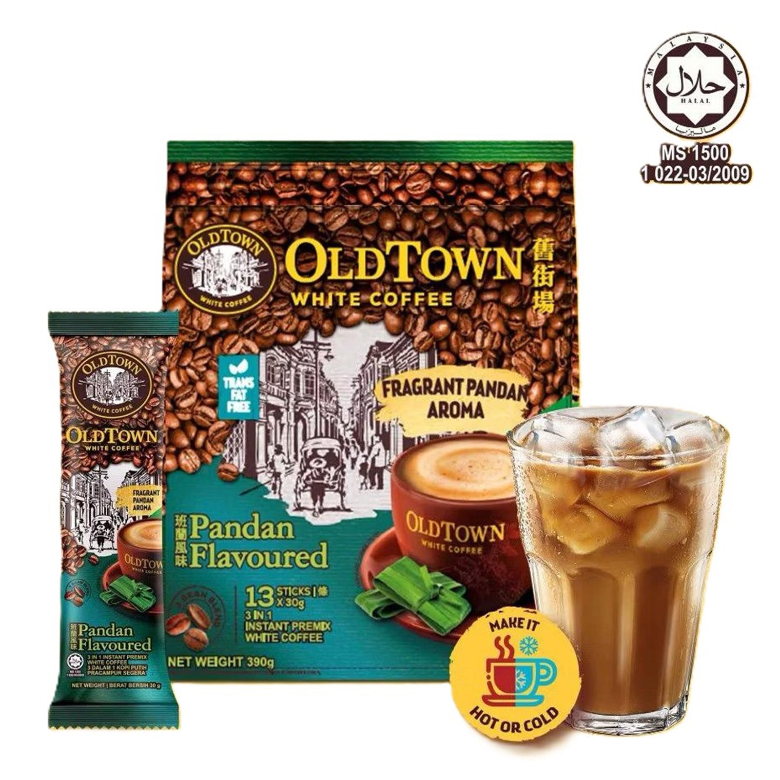 Old Town White Coffee Pandan 30g x 13