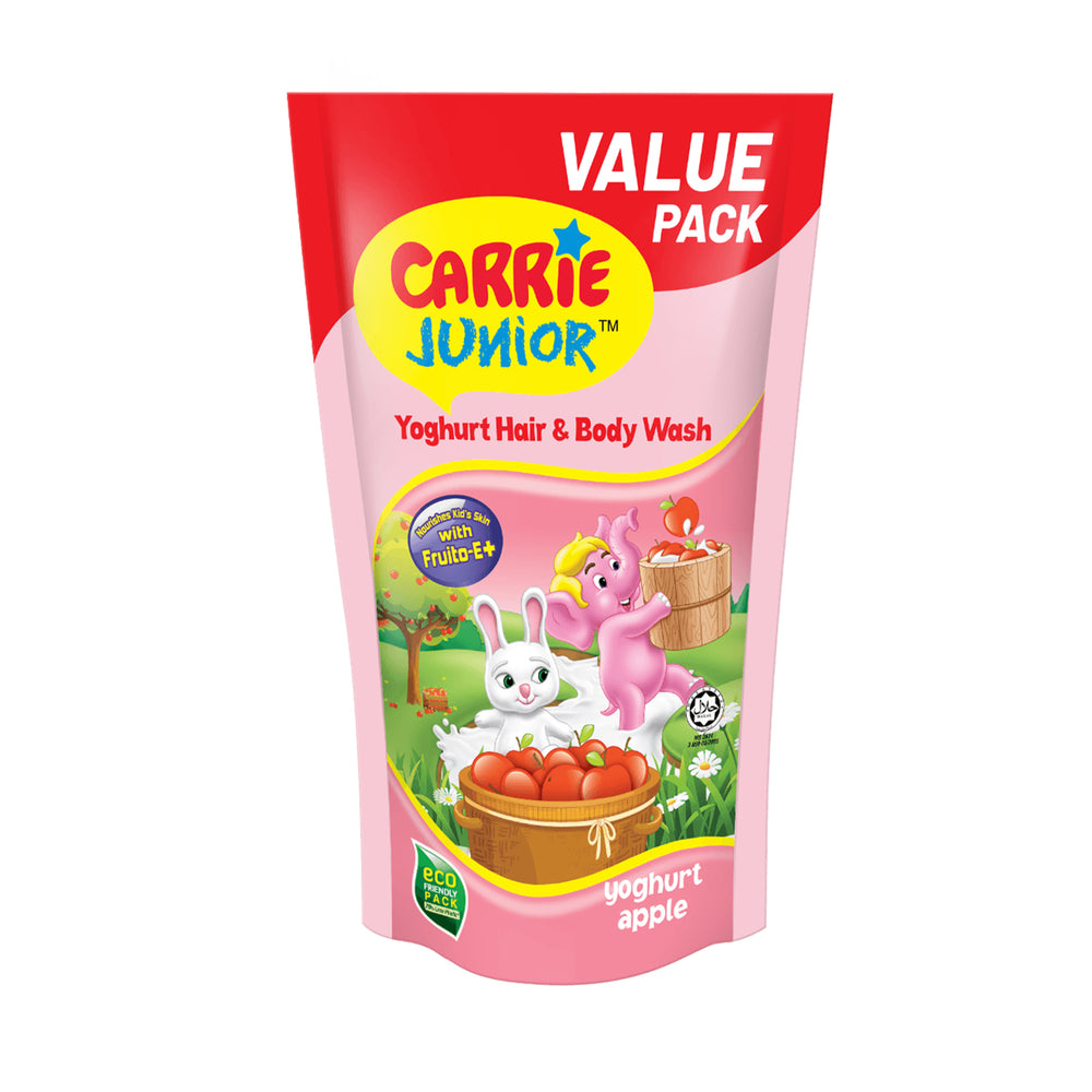 Carrie Junior Hair & Body Wash Yoghurt Apple Refill 425g