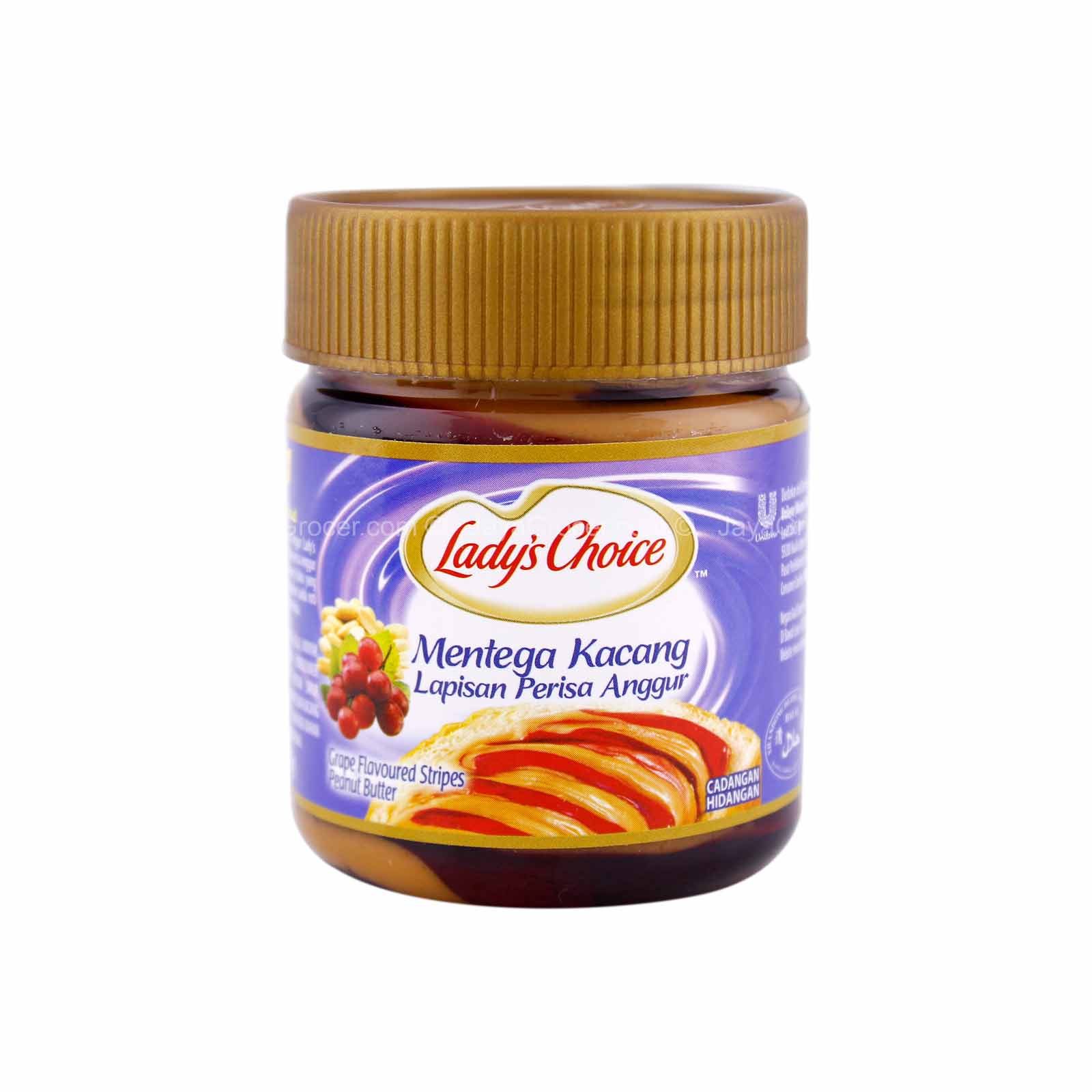 Ladys Choice Grape Flavoured Stripes Peanut Butter 175g