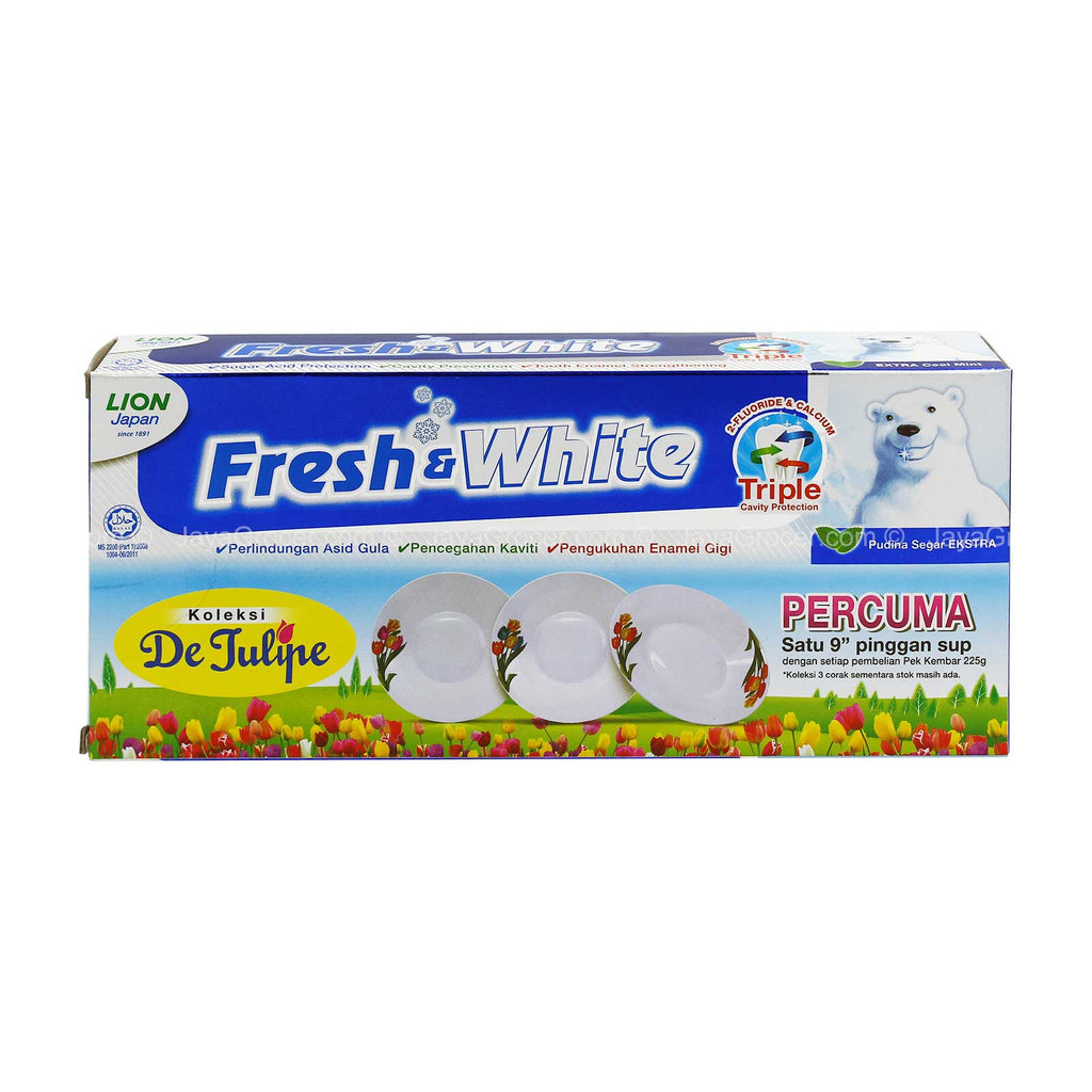 Fresh & White Extra Cool Mint Twin Pack 225g