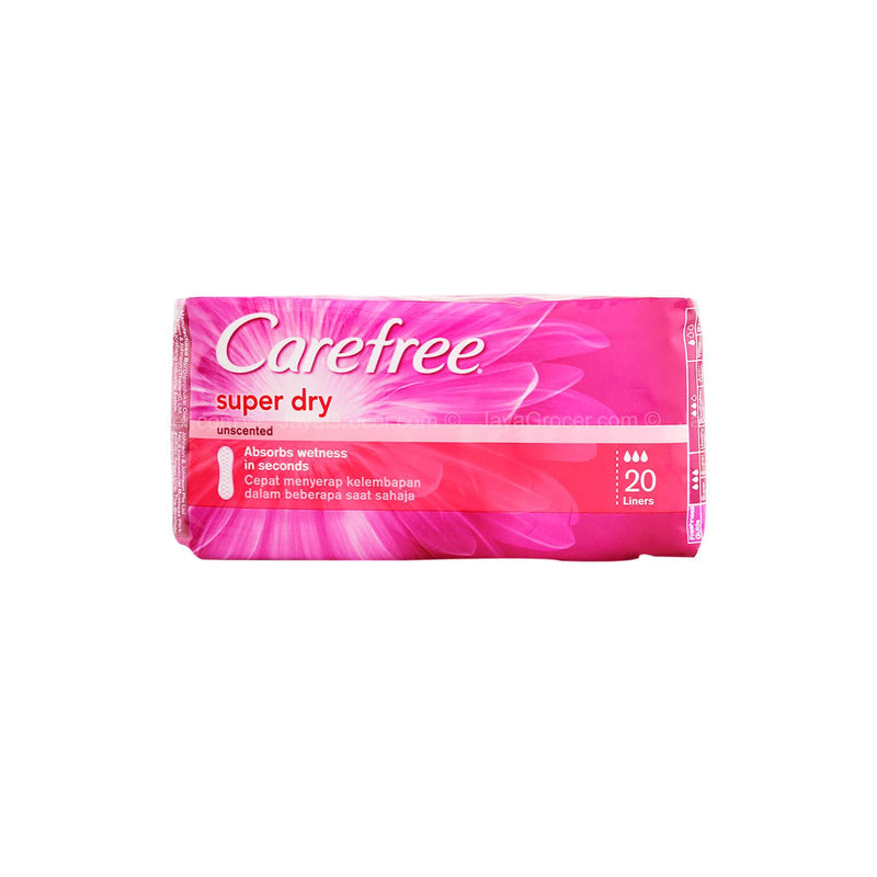 Carefree Super Dry Unscented Pantiliner 20liners