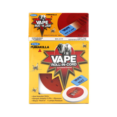 Fumakilla Vape Roll In Cord x Mats 1pack