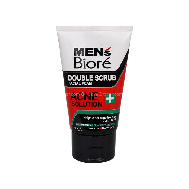 Men's Biore Acne Solution Double Scrub Facial Foam 100g