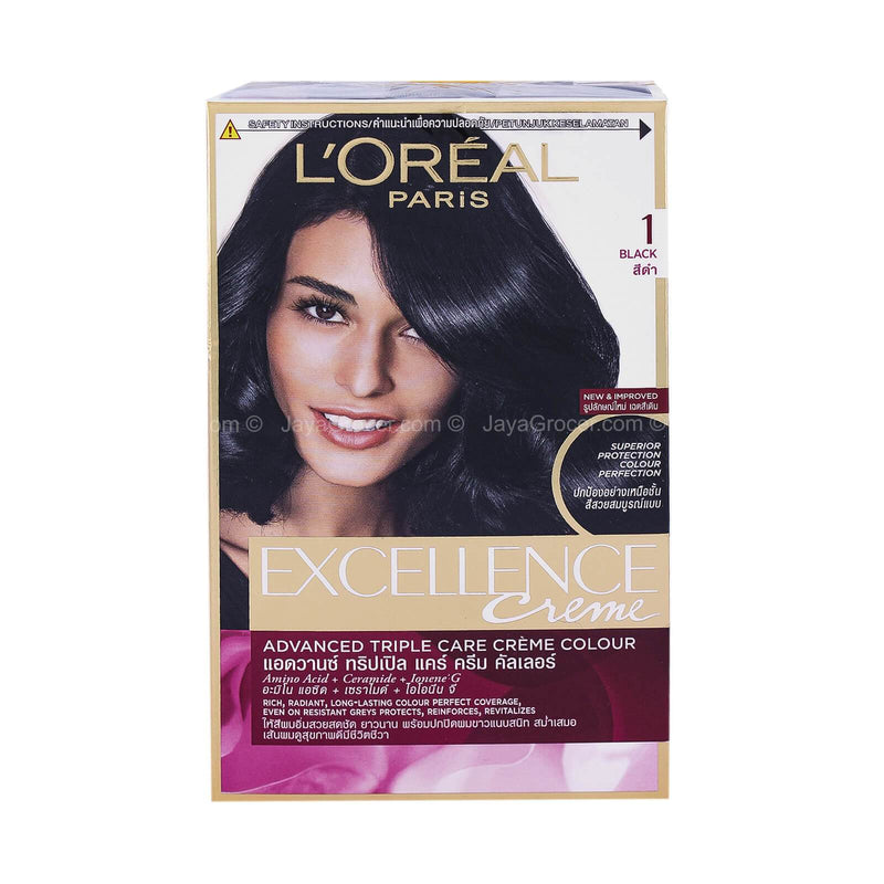 L’ Oreal Paris Excellence Crème 1 Black Hair Colour 1unit