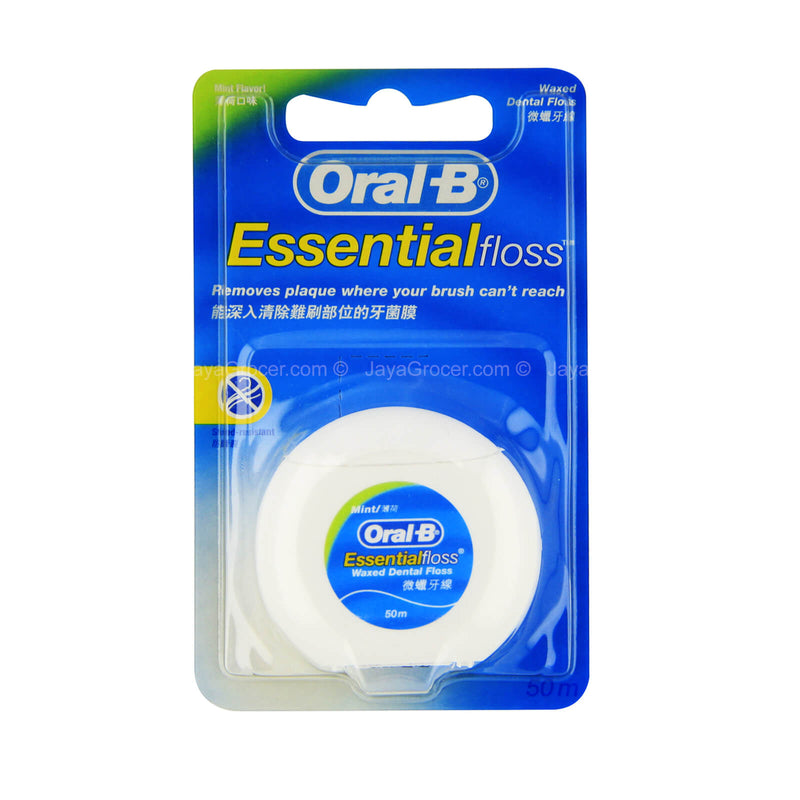 Ob 50M Essential Mint Waxed Dental Floss 1pack