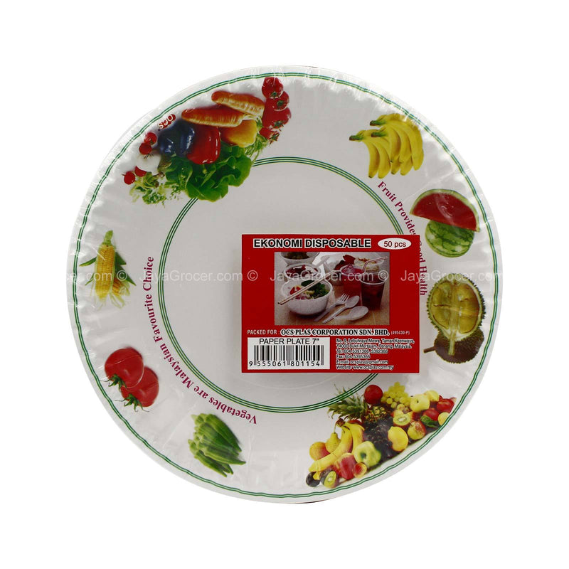 Ekonomi Disposable Paper Plate 50pcs