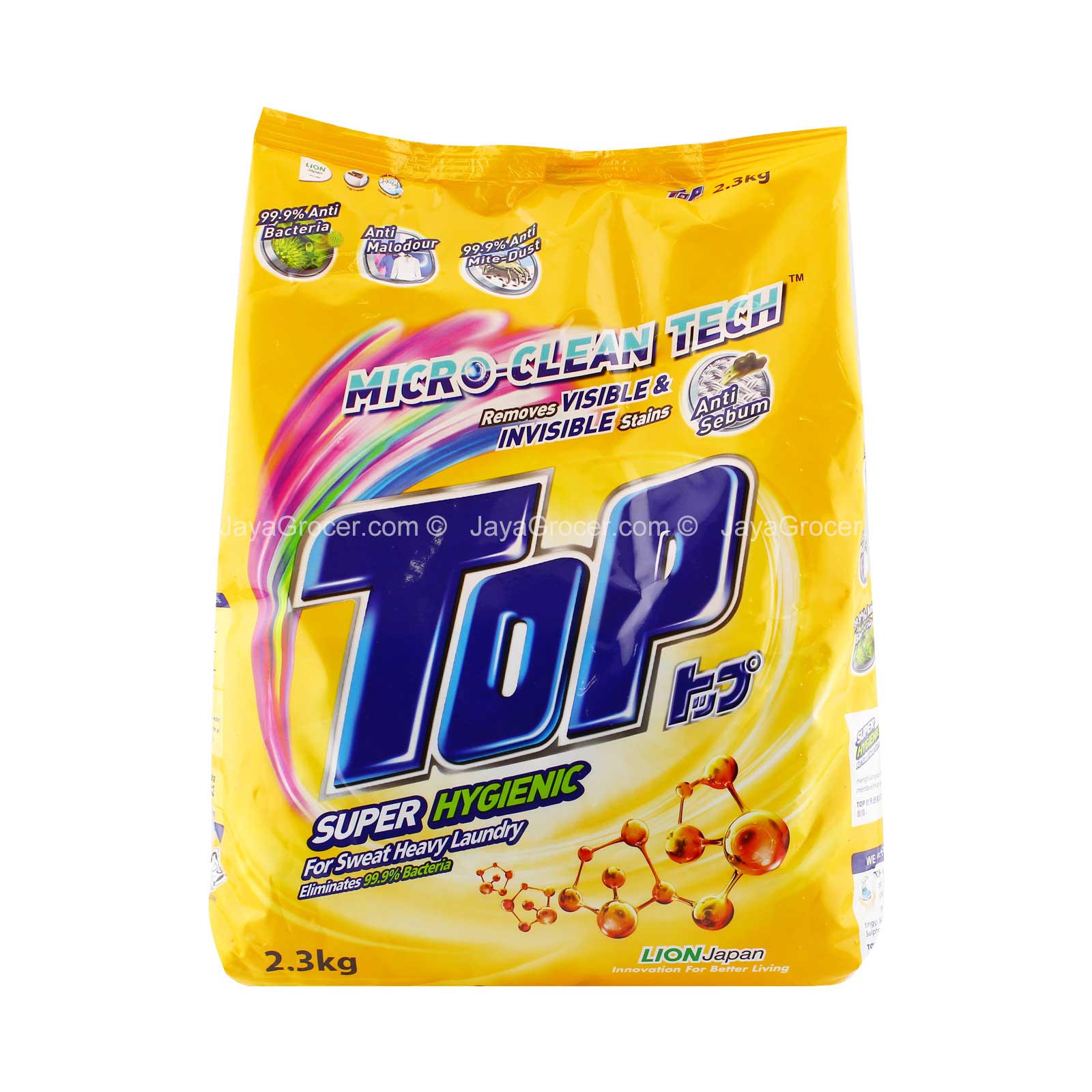 Top Anti-Malodour Super Hygienic Detergent Powder 2.3kg