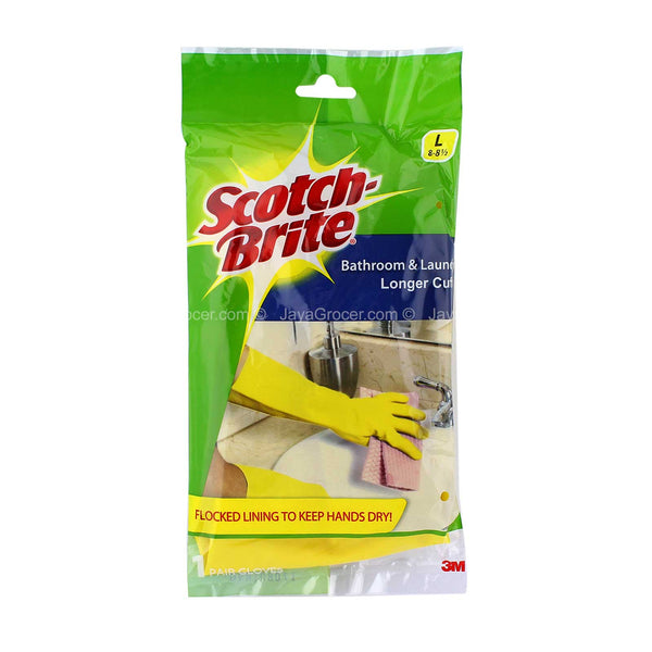 Scotch-Brite Bathroom & Laundry Longer Cuffs Gloves L Size 1set