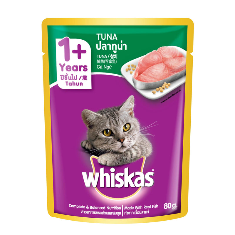 Whiskas Pouch Real Fish Tuna 80g