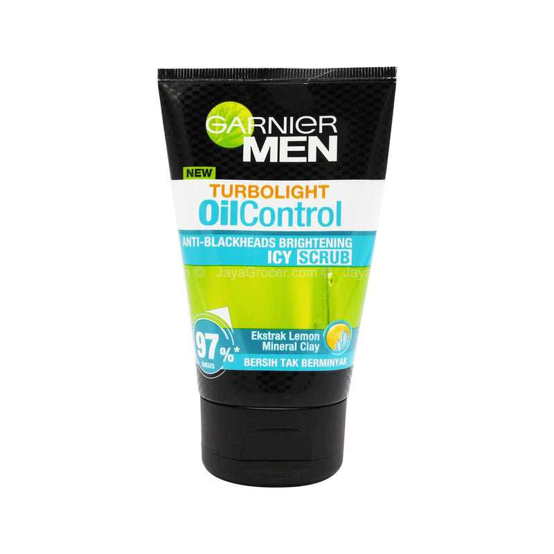 Garnier Men, Turbo Light Oil Control Icy Face Scrub 100ml