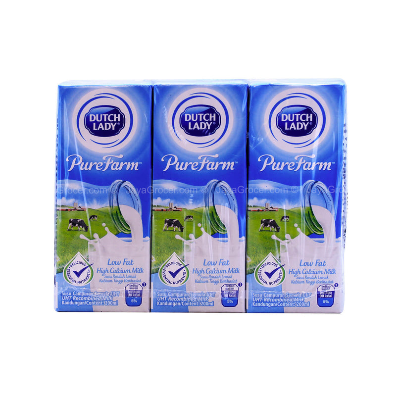 Dutch Lady Pure Farm Low Fat UHT Milk 200ml x 6