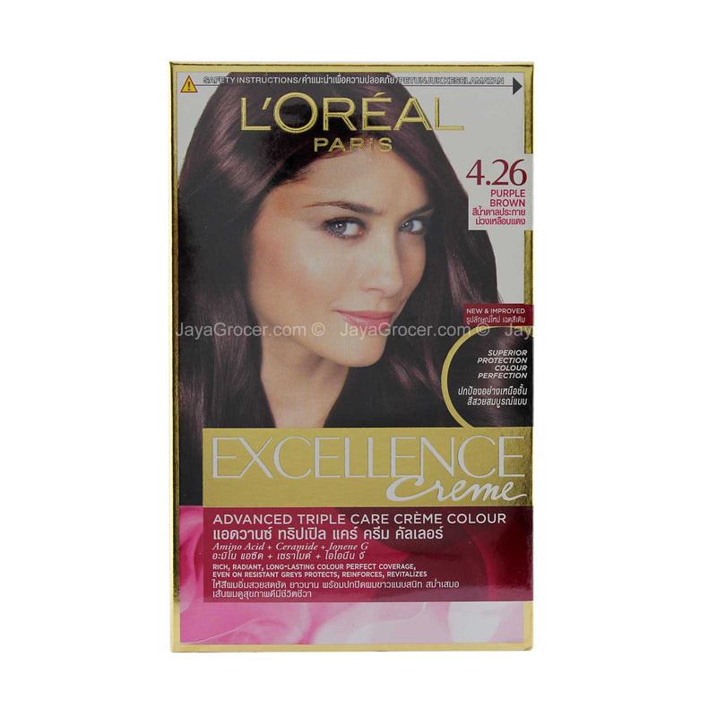 L'Oreal Paris Excellence Creme Hair Colour 4.26 Purple Brown 1unit