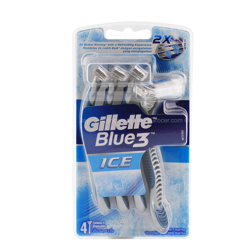 Gillette Blue III Cool Disposable Razor 4pcs