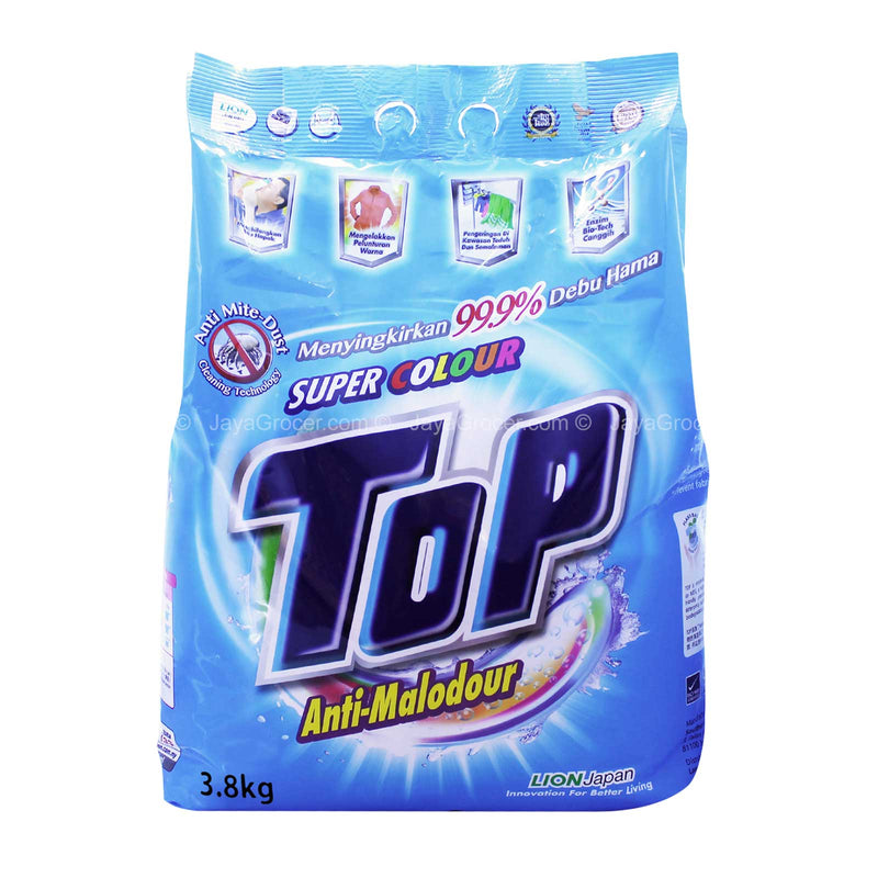 TOP Super Colour Anti-Malodour Detergent Powder 3.8kg