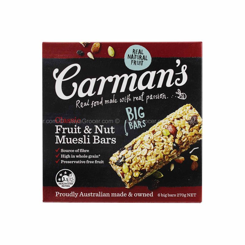 Carman’s Classic Fruit & Nut Muesli Bar 270g