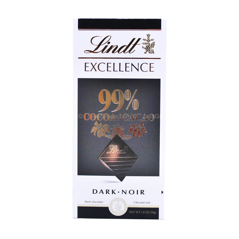 Lindt Excellence Dark 99% Cocoa Chocolate Bar 50g