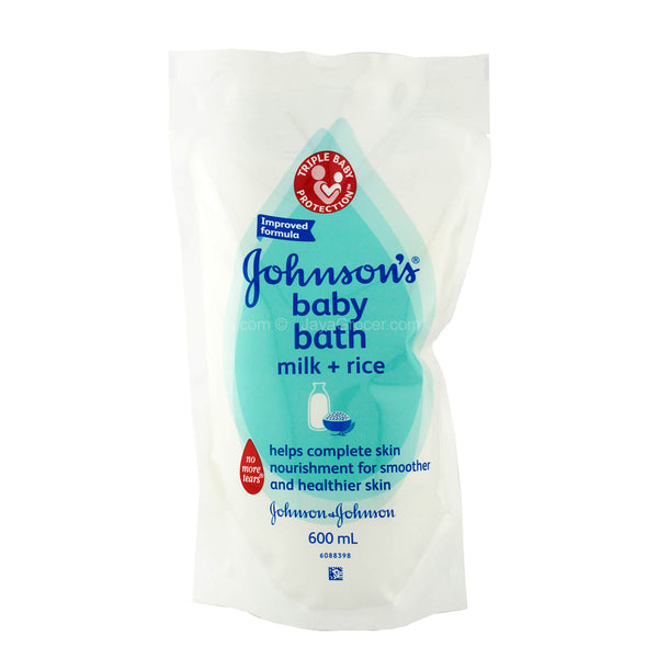 JohnsonÃ¢â‚¬â„¢s Baby Bath Milk + Rice Refill 600ml