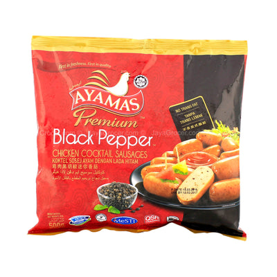 Ayamas Chicken Cocktail Sausages Black Pepper 500g