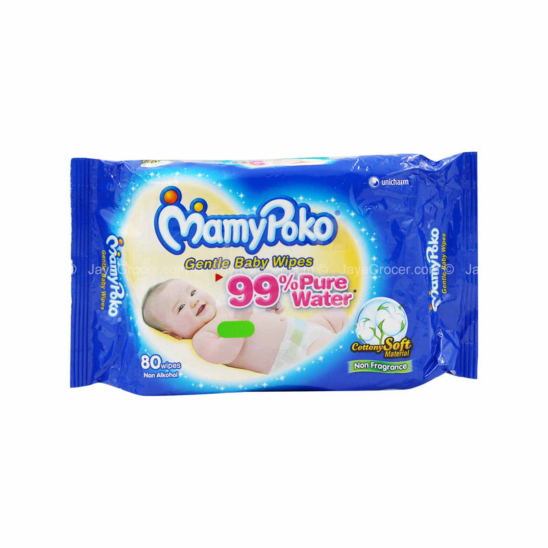 MamyPoko Gentle Cleansing Wipes Fragrance Free 80pcs