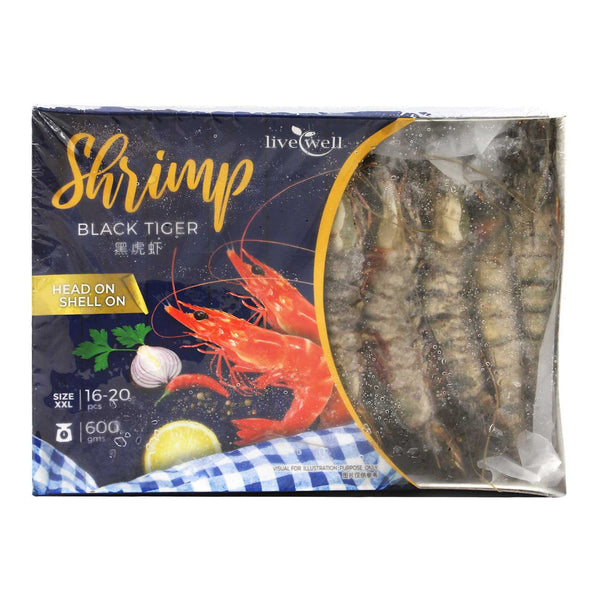 LW BLACK TIGER PRAWN HOSO 600GM