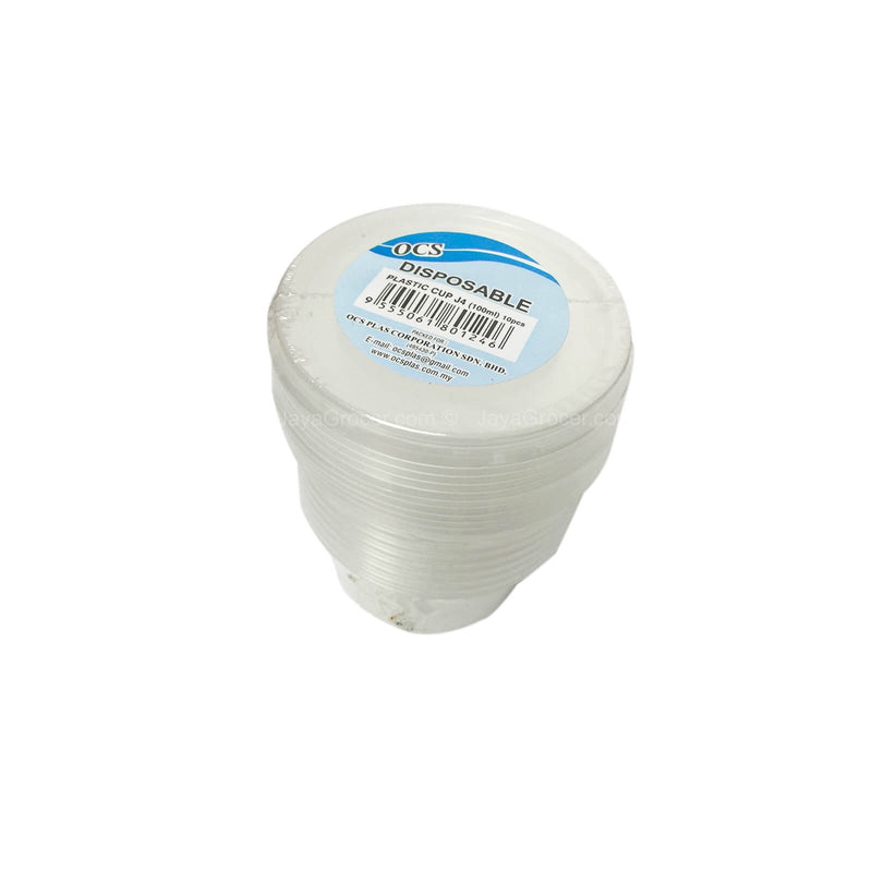 OCS Disposable Plastic Cup 100ml 10pcs