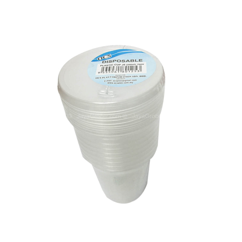 OCS Disposable Plastic Cup 200ml 10pcs