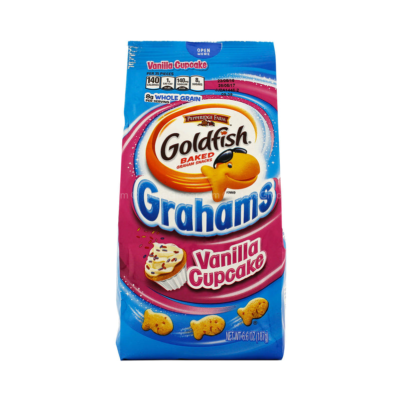 Pepperidge Farm Goldfish Baked Grahams Snack Vanilla Cupcake Crackers 187g