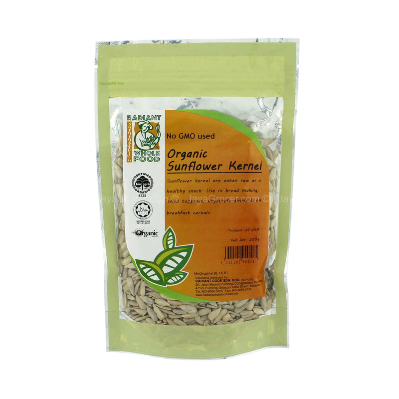 Radiant Whole Food Organic Sunflower Kernel 200g