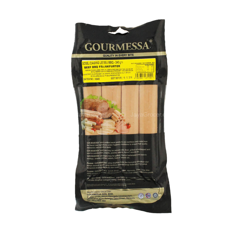 Gourmessa Beef BBQ Frankfurter 100g