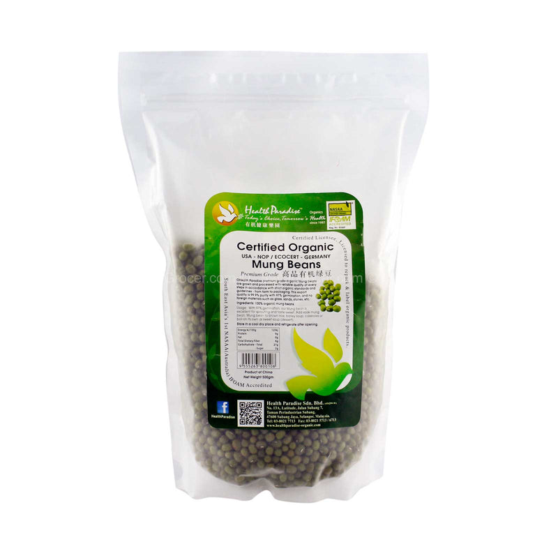 Health Paradise Organic Mung Beans 500g