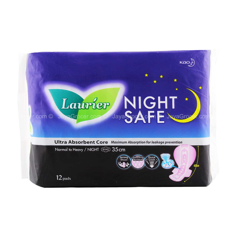 Laurier Night Safe Wing Pad 35cm x 12pads