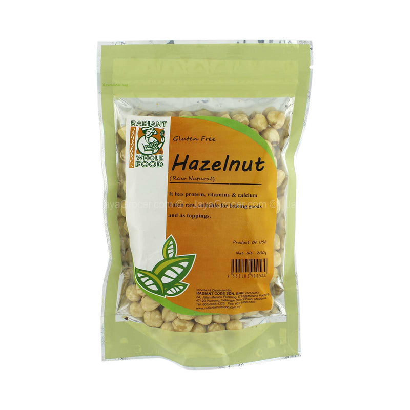 Radiant Whole Food Hazelnut 200g