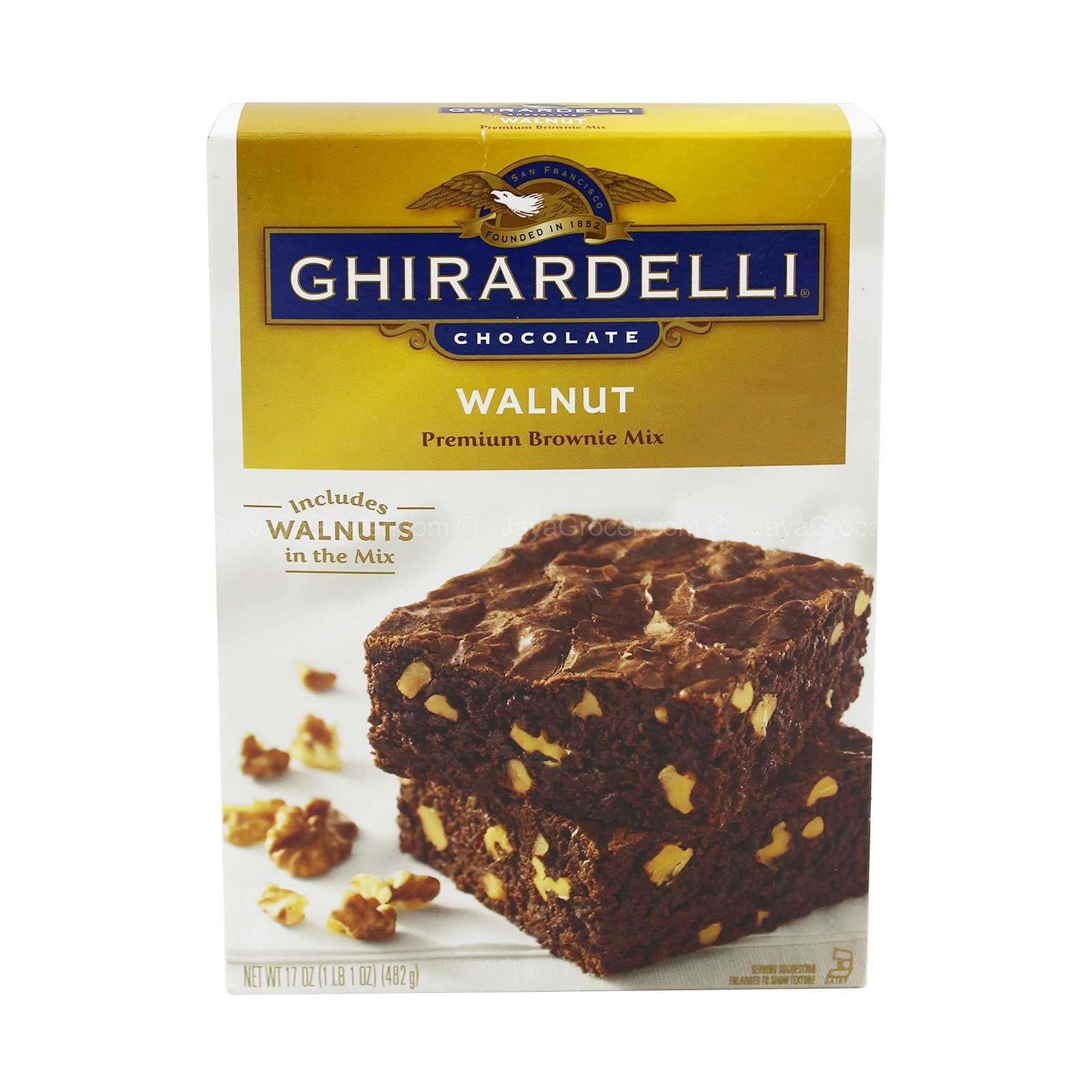 Ghirardelli Chocolate Walnut Premium Brownie Mix 482g