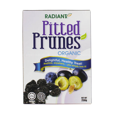 Radiant Whole Food Organic Pitted Prunes 250g