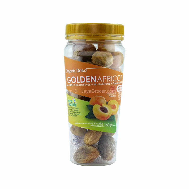 Love Earth Organic Dried Golden Apricot 160g