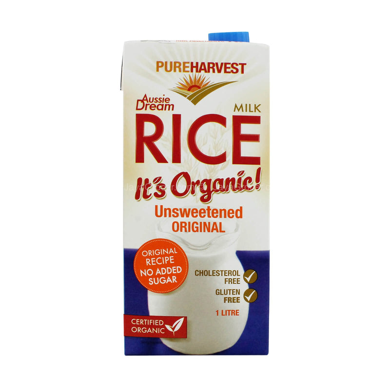 Pure Harvest Unsweetened Organic Rice Milk Original 1L