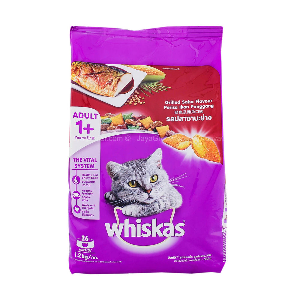 WHISKAS GRILLED SABA DRY C/ FOOD 1.2KG*1