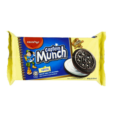 Munchy's Captain Munch Vanilla Sandwich Cookies 165g