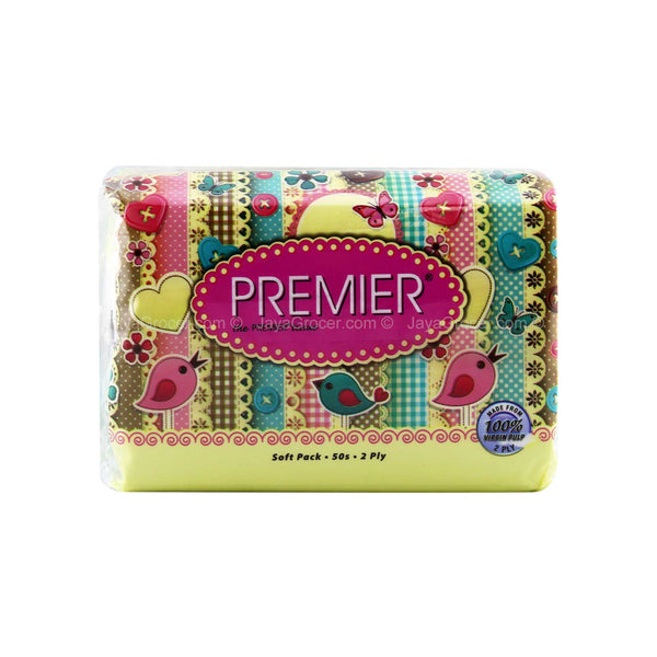 Premier Colour Soft Pack Tissue 50sheets x 3packs