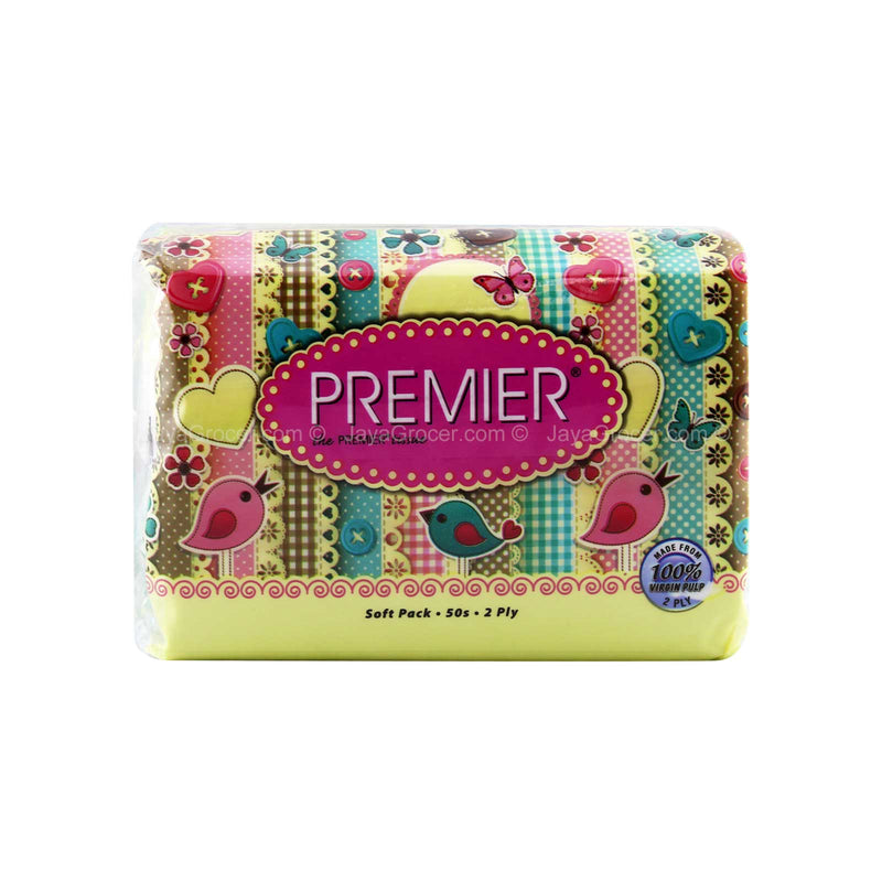 Premier Colour Soft Pack Tissue 50sheets x 3packs