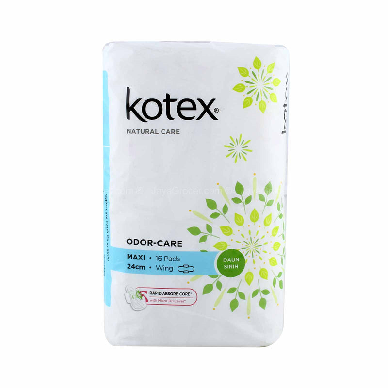 Kotex Betel Leaf Wing Odor-Care Pad 24cm x 16pcs