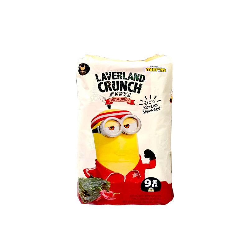 Manjun Laverland Crunch Hot & Spicy Seaweed 4.5g x 9