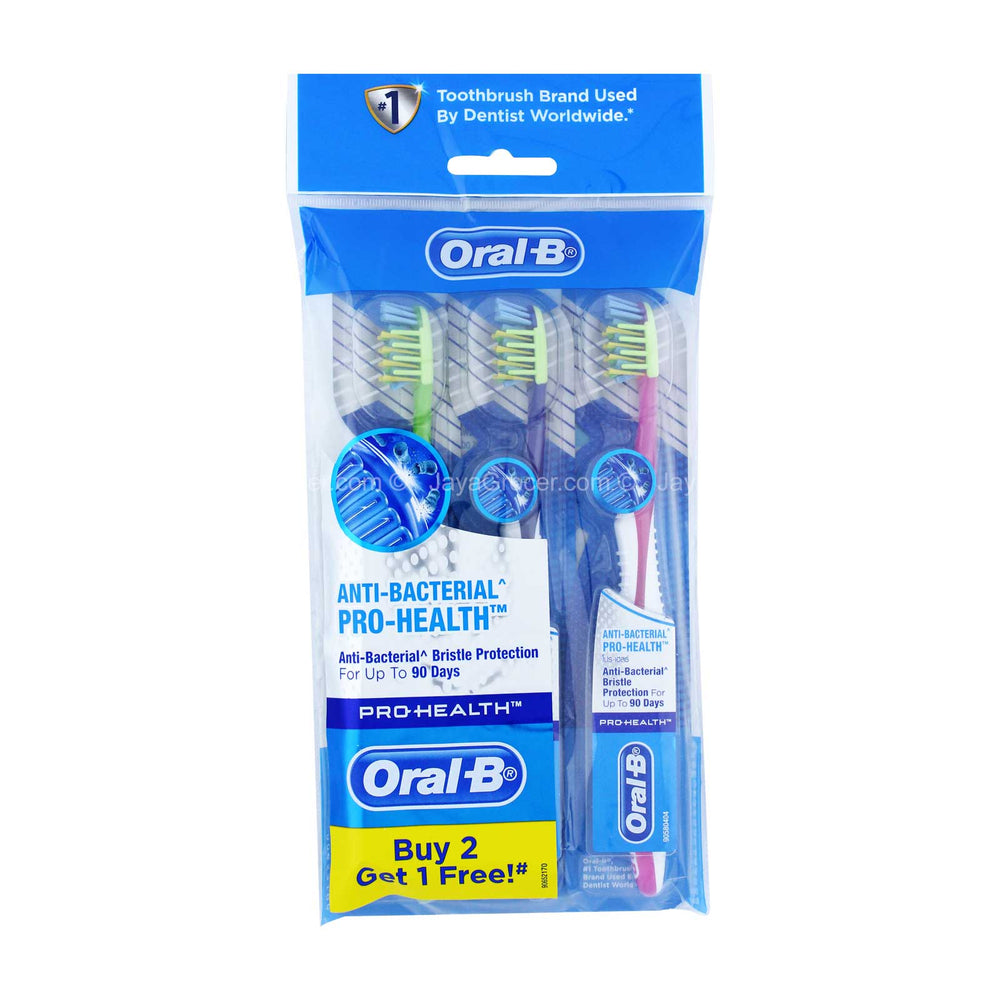 Oral-B Anti-Bacterial Pro-Health Toothbrush 2+1pcs