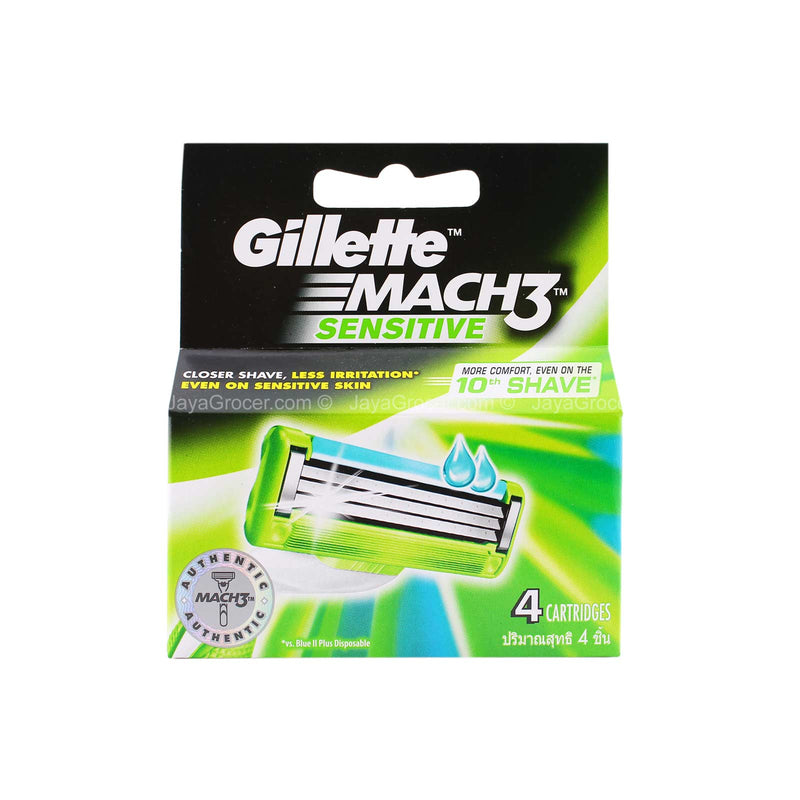 Gillette Mach 3 Sensitive Razors Cartridges 4set