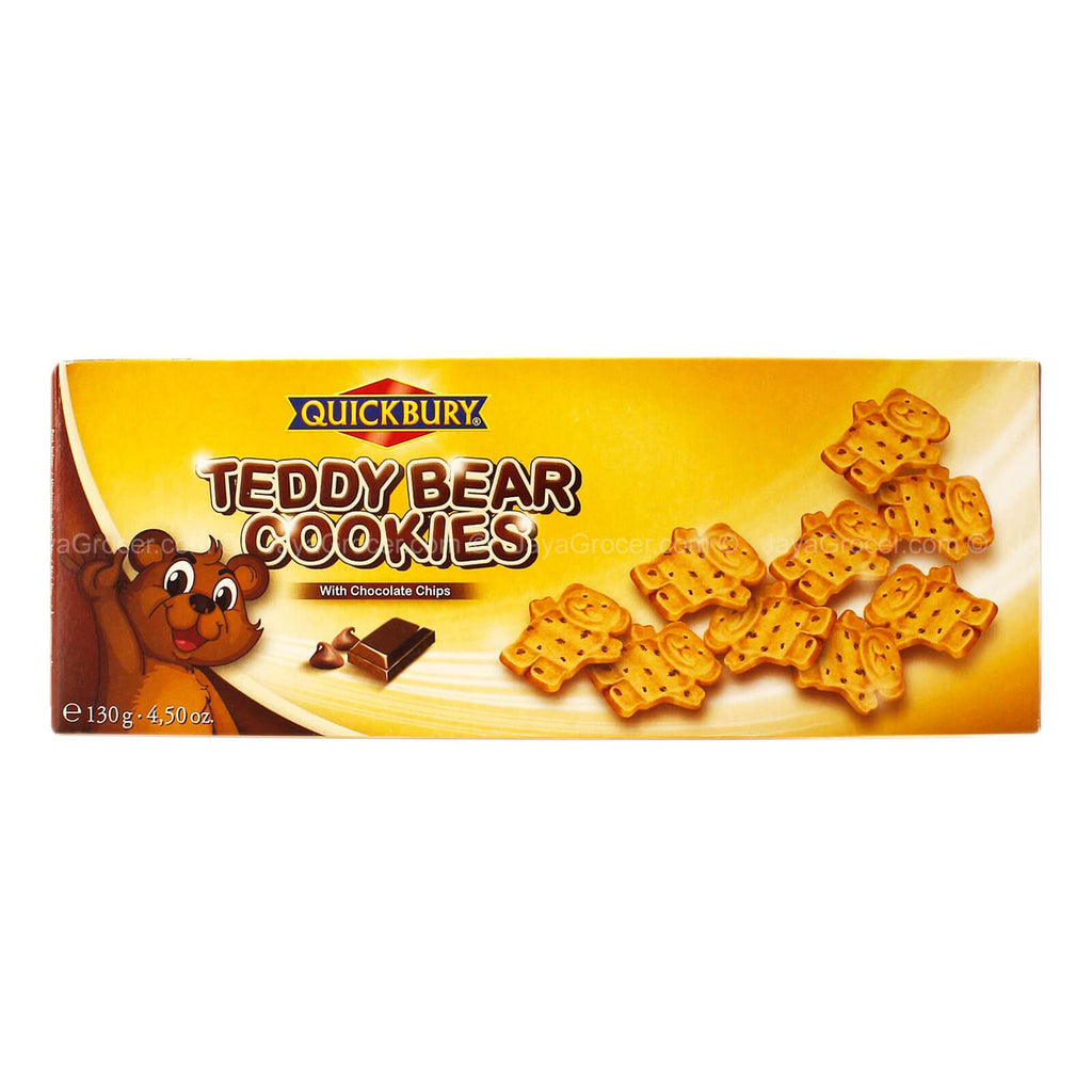 Quickbury Teddy Bear Cookies with Chocolate Chips 130g