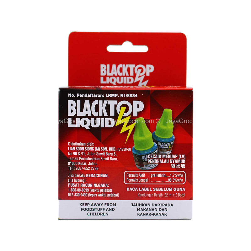 Blacktop Liquid Electric Vapour Twin Pack Mosquito Repellent 22ml x 2